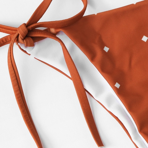 Bandeau Bow Polka Dot Bikini - Picture 3 of 4